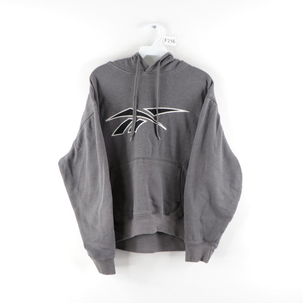 Vintage Reebok Classic Logo Boxy Hoodie Sweatshirt - Picture 1 of 7